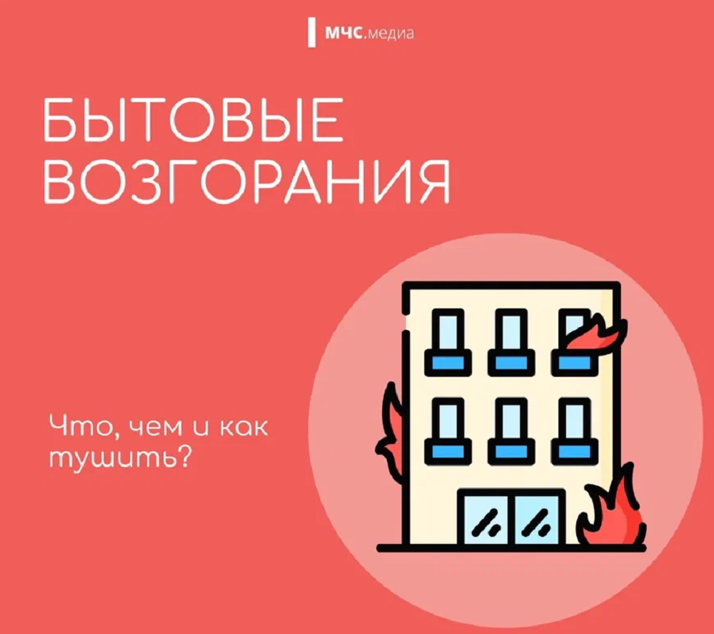 Бытовые возгорания. Что, чем и как тушить?