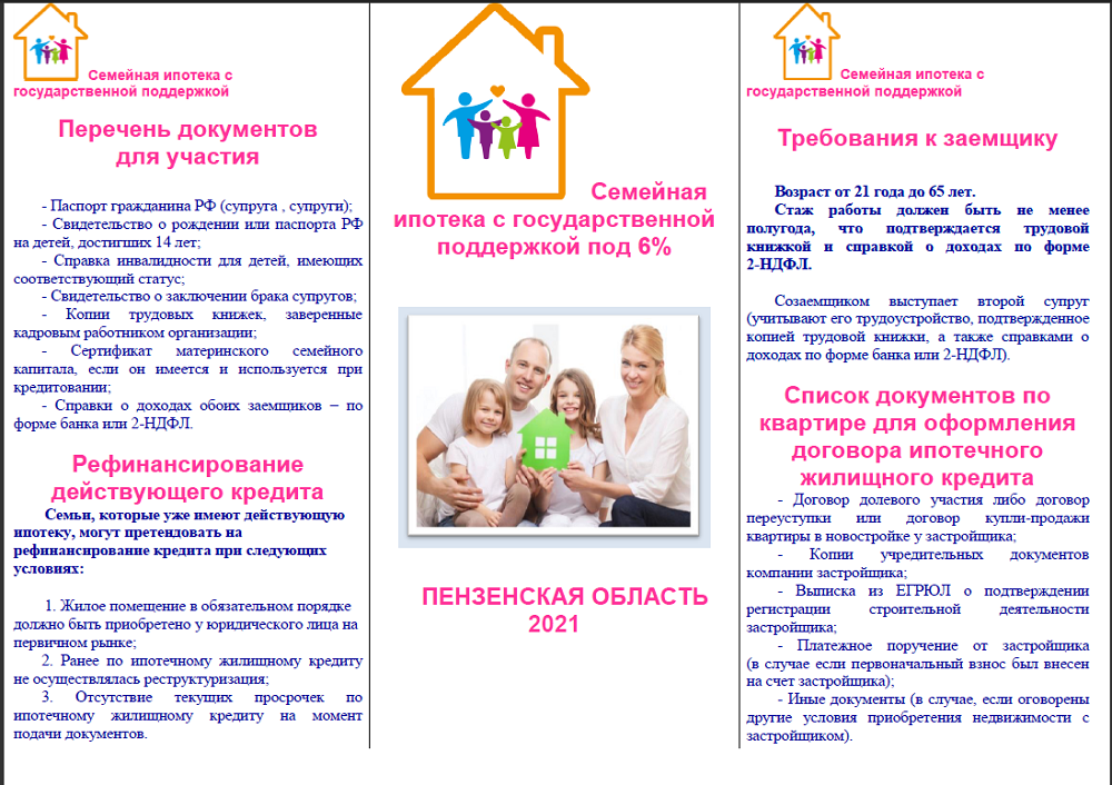 Семейная ипотека с государственной поддержкой под 6% Семейная ипотека с государственной поддержкой под 6%