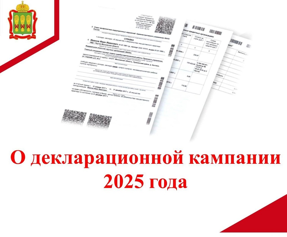 О декларационной кампании 2025 года О декларационной кампании 2025 года
