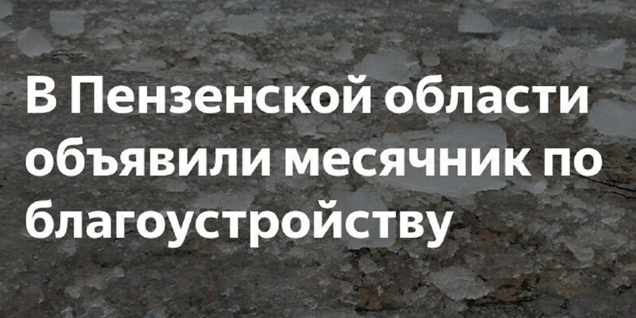 Начинается месячник по благоустройству и санитарной очистке в Пензенской области