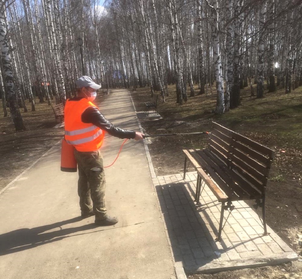 В Иссинском районе осуществляется дезинфицирующая обработка мест общего пользования