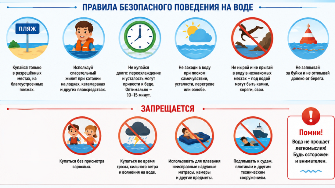 Правила безопасного поведения на воде