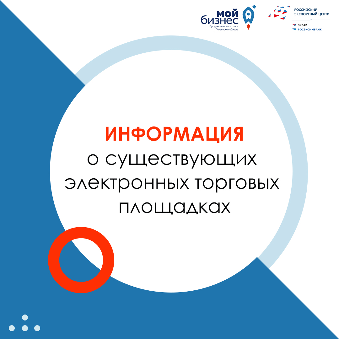 Информация о существующих электронных торговых площадках Информация о существующих электронных торговых площадках