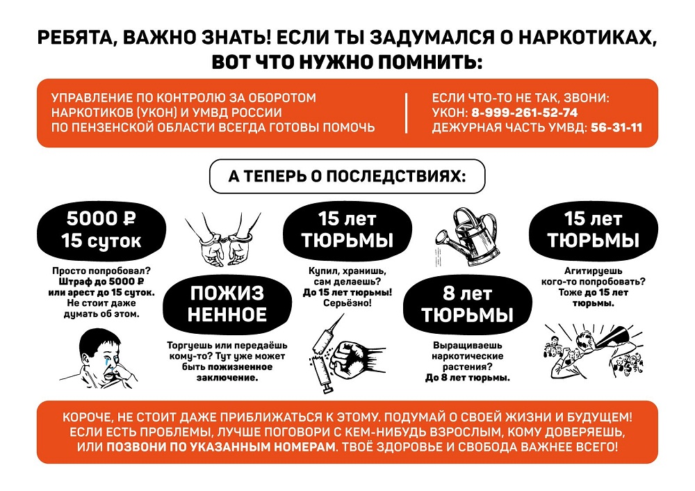 Ребята, важно знать! Если ты задумался о наркотиках, вот что нужно помнить: