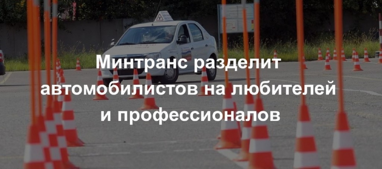 Водителей могут разделить на две группы — любителей и профессионалов