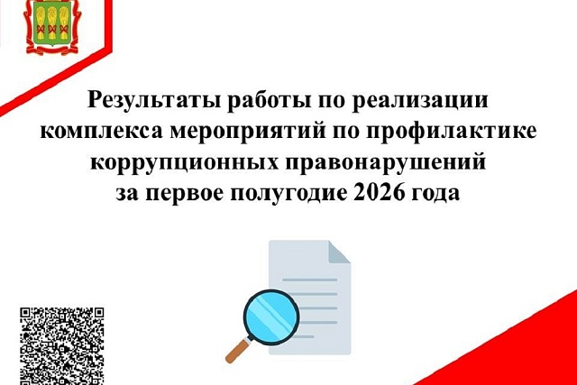 Результаты работы по реализации комплекса мероприятий по профилактике коррупционных правонарушений  за I полугодие 2026 года