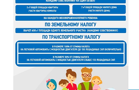 Дополнительные налоговые льготы для многодетных семей
