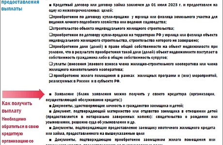 Выплата средств господдержки на погашение ипотеки многодетным семьям