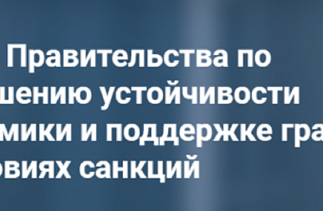 На сайте Правительства России заработал раздел по мерам поддержки граждан и бизнеса в условиях санкций