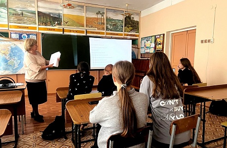Тематическое профориентационное занятие в школе с. Каменный Брод