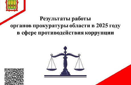 Результаты работы органов прокуратуры области в 2025 году в сфере противодействия коррупции 