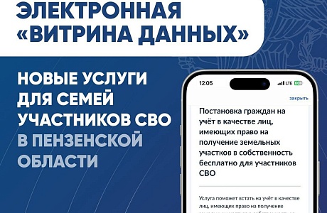 Новые услуги для семей участников СВО в Пензенской области