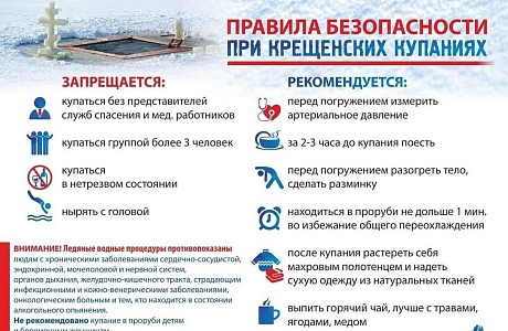 Правила безопасности при крещенских купаниях