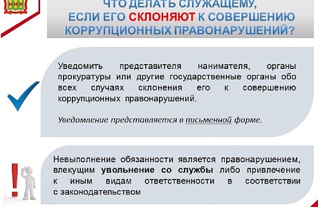 Что делать служащему, если его склоняют к совершению коррупционных правонарушений?