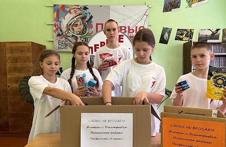 Акция "Согрей солдата" в школе села Дмитриевка