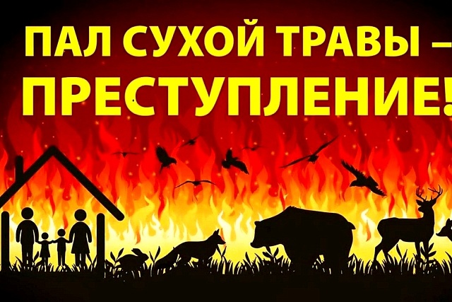Пал сухой травы - преступление!