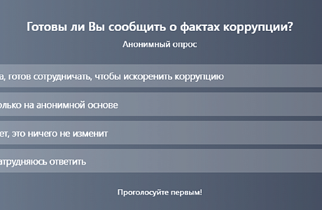 Готовы ли Вы сообщить о фактах коррупции? 