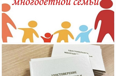 Удостоверение многодетной семьи Удостоверение многодетной семьи