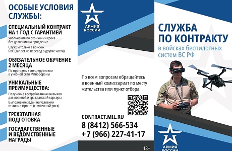 Служба по контракту в войсках беспилотных систем ВС РФ
